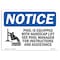 Signmission Sign, 7" H, 10" W, Plastic, Pool Is Equipped W/ Accessible Lift Sign, Landscape, L-16380 OS-NS-P-710-L-16380 - alternate 1
